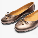 Comfortology DIONE Womens Leather Ballerina Shoes Bronze