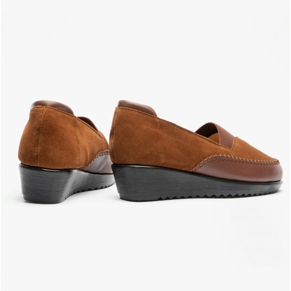 Comfortology DIA Womens Suede Shoes Cognac