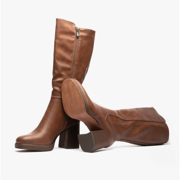 Marco Tozzi DAMEN Womens Tall Boots Chestnut