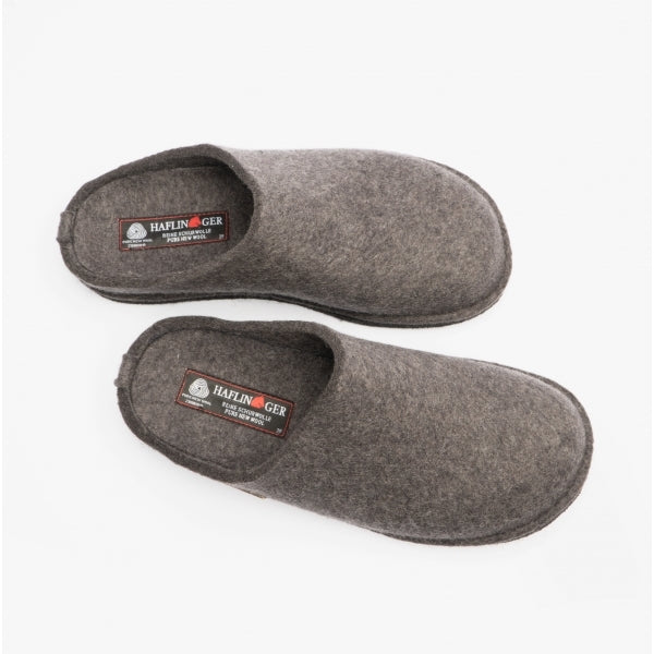 Haflinger SOFT Womens Wool Slippers Anthracite