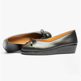 Comfortology DIONE Womens Leather Ballerina Shoes Black
