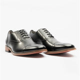 Goor FRANCIS Mens Oxford Lace Up Shoes Black