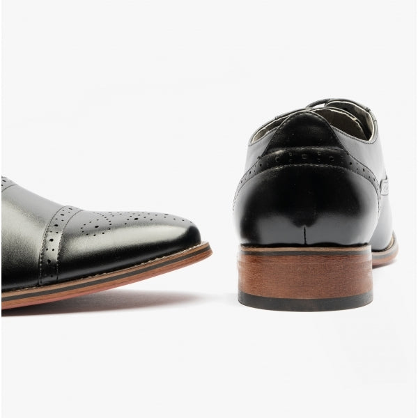 Goor FRANCIS Mens Oxford Lace Up Shoes Black