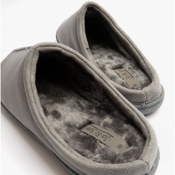 Jo & Joe CLIFF Mens Mule Slippers Grey