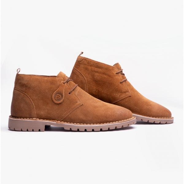 Popps COOPER Mens Desert Boots Cognac