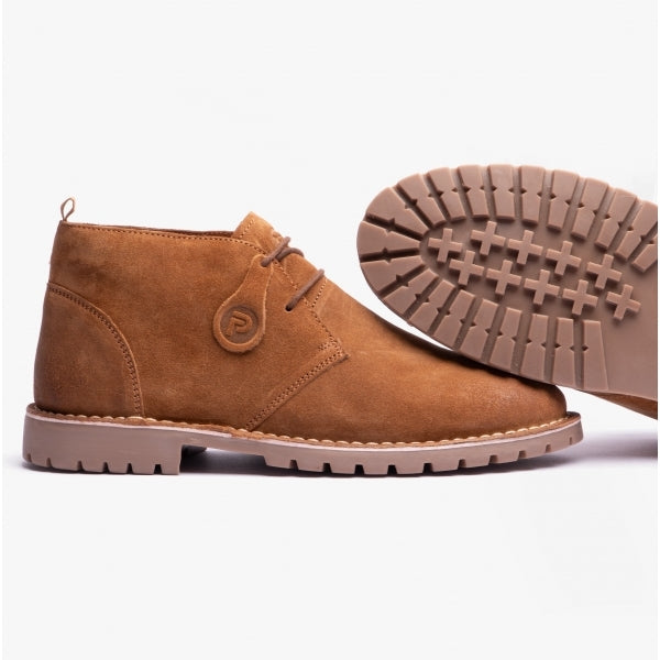 Popps COOPER Mens Desert Boots Cognac