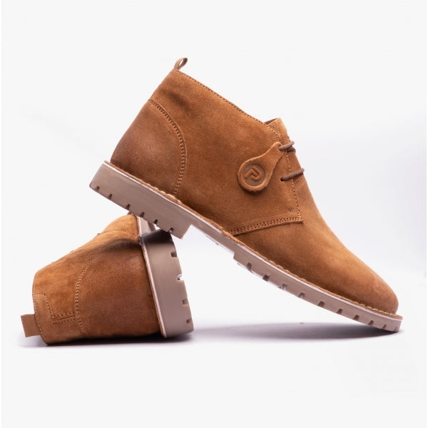 Popps COOPER Mens Desert Boots Cognac