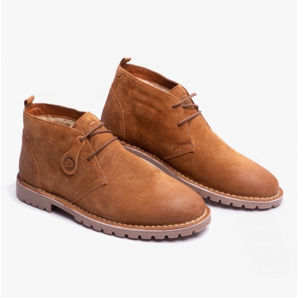 Popps COOPER Mens Desert Boots Cognac