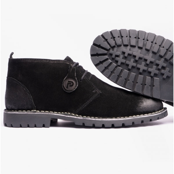 Popps COOPER Mens Desert Boots Black