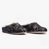 Chaleur GEONNA Womens Mule Slippers Black/Silver