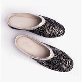 Chaleur GEONNA Womens Mule Slippers Black/Silver