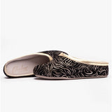 Chaleur SORELLA Womens Mule Slippers Black/Gold