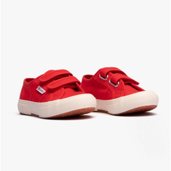 Superga 2750 JSTRAP CLASSIC Kids Canvas Trainers Red
