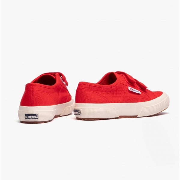 Superga 2750 JSTRAP CLASSIC Kids Canvas Trainers Red