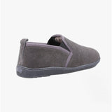 Hush Puppies ARNOLD Mens Suede Slippers Grey