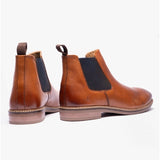 Hush Puppies BLAKE Mens Leather Chelsea Boots Tan