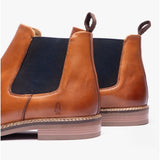 Hush Puppies BLAKE Mens Leather Chelsea Boots Tan
