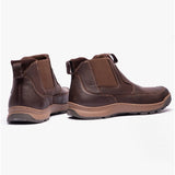 Hush Puppies GAVIN Mens Leather Chelsea Boots Brown
