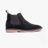 Hush Puppies SHAUN Mens Suede Chelsea Boots Black