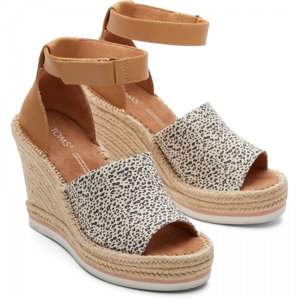 TOMS MARISOL Womens Cotton Wedge Sandals Natural