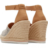 TOMS MARISOL Womens Cotton Wedge Sandals Natural