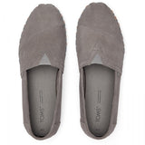 TOMS ALPARGATA LEATHER WRAP Womens Slip-On Textile Trainers Grey