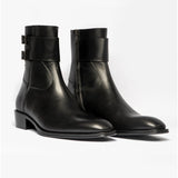 Club Cubano ANFIBIO Mens Leather Cuban Heel Boots Black