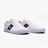 Lacoste COURT MASTER PRO Mens Leather Colour Block Trainers White/Dark Green
