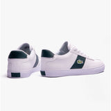 Lacoste COURT MASTER PRO Mens Leather Colour Block Trainers White/Dark Green