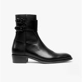 Club Cubano ANFIBIO Mens Leather Cuban Heel Boots Black