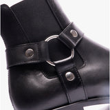 Club Cubano LAMBRO Mens Leather Cuban Heel Boots Black