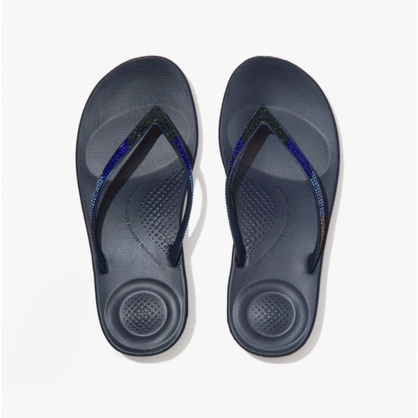 FitFlop iQUSHION OMBRE SPARKLE Womens Flip-Flops Midnight Navy