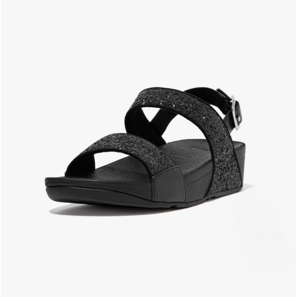 FitFlop LULU GLITTER Womens Back-Strap Sandals Black Glitter