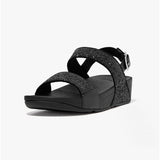 FitFlop LULU GLITTER Womens Back-Strap Sandals Black Glitter