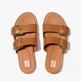 FitFlop GRACIE Womens Strappy Buckle Sliders Light Tan