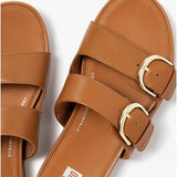 FitFlop GRACIE Womens Strappy Buckle Sliders Light Tan