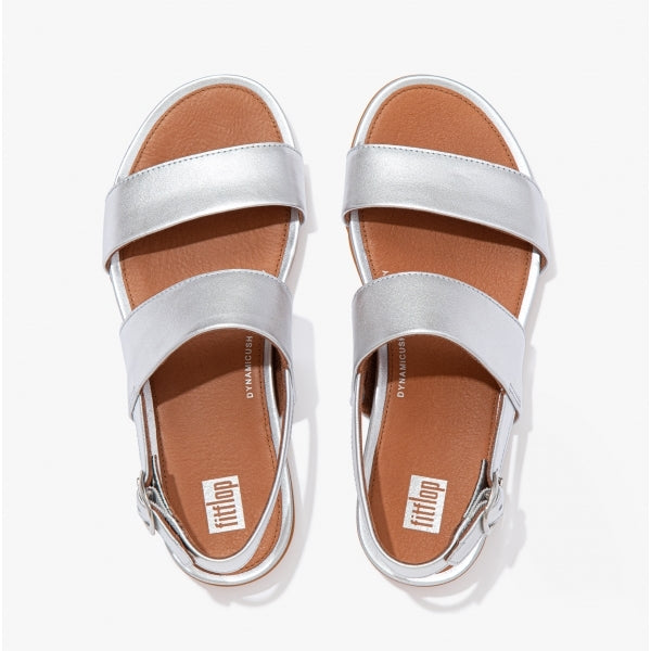 FitFlop GRACIE Womens Strappy Buckle Sandals Silver