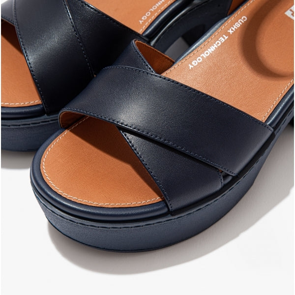 FitFlop PILAR Womens Strappy Platform Sandals Midnight Navy