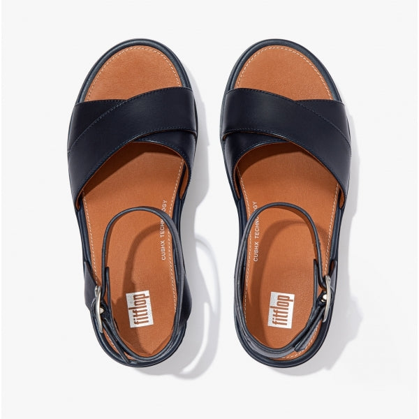 FitFlop PILAR Womens Strappy Platform Sandals Midnight Navy