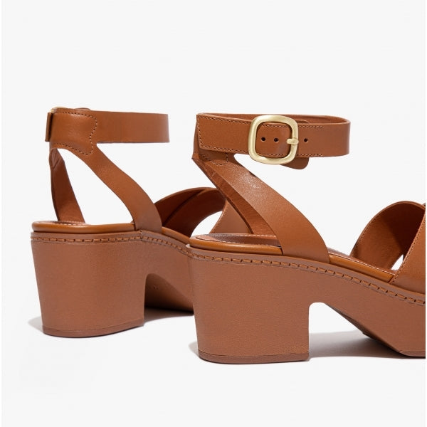 FitFlop PILAR Womens Strappy Platform Sandals Light Tan