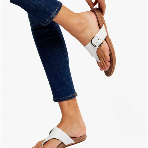 FitFlop GRACIE Womens Toe-Post Sandals Urban White