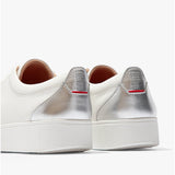 FitFlop RALLY Womens Metallic Backtab Trainers Urban White/Silver
