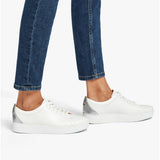 FitFlop RALLY Womens Metallic Backtab Trainers Urban White/Silver