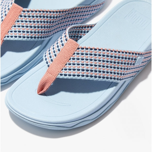 FitFlop SURFA Womens Toe-Post Sandals Sky Blue Mix