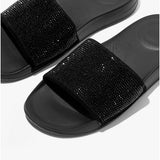 FitFlop iQUSHION Womens Embellished Sliders All Black