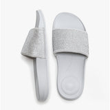 FitFlop iQUSHION Womens Embellished Sliders Soft Grey
