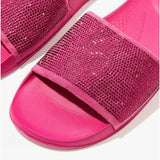 FitFlop iQUSHION Womens Embellished Sliders Fushsia Rose