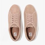 FitFlop RALLY Womens Suede Trainers Beige Buff