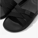 FitFlop iQUSHION Womens Multi-Strap Sliders All Black