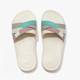 FitFlop iQUSHION Womens Multi-Strap Sliders Cream Mix